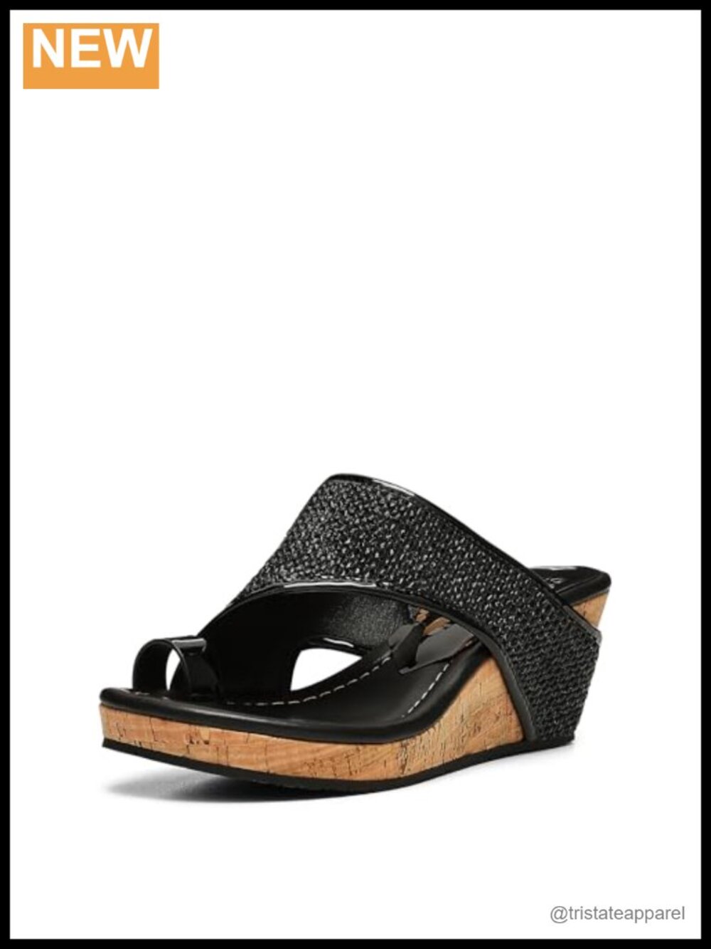 Womens Gyer Wedge Sandals Faux Leather Memory Foam Open Toe Slingback